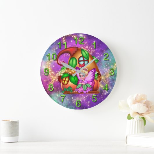 Flugschmetterlingsflügel aus Stardust Große Wanduhr (Zuhause)