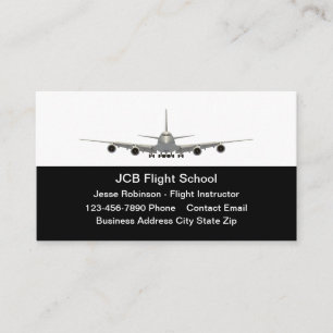 Flugschule Jet Plan Theme Visitenkarten Visitenkarte