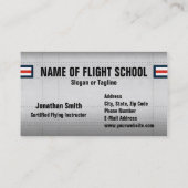 Flugschule oder Flugfeld Visitenkarte (Rückseite)