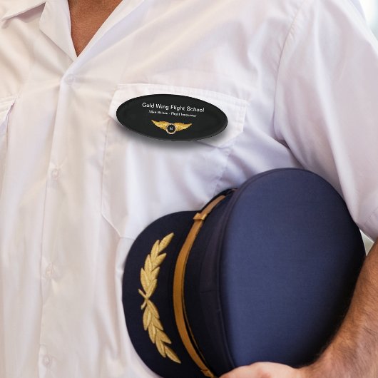 Flugschule oder Flugpersonal Namenschild