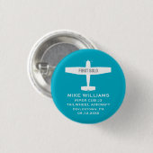 Flugschüler Erstes Alleinflug Flugzeug Aviation Ma Button (Vorne & Hinten)