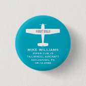 Flugschüler Erstes Alleinflug Flugzeug Aviation Ma Button (Vorderseite)