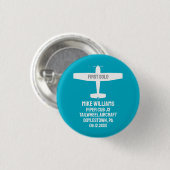 Flugschüler Erstes Alleinflug Flugzeug Aviation Ma Button (Vorne & Hinten)