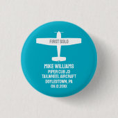 Flugschüler Erstes Alleinflug Flugzeug Aviation Ma Button (Vorderseite)