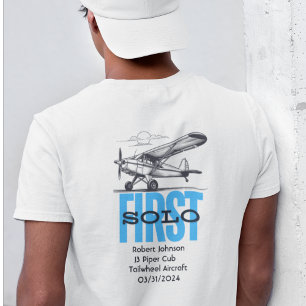 Flugschüler Erstes Alleinflug Flugzeug Wolken Benu T-Shirt
