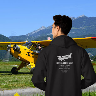 Flugschüler Erstes Solo Cessna Flugzeug Lustig Hoodie