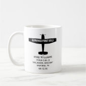 Flugschüler erstes Solo-Flugzeug Custom Lustig Kaffeetasse (Links)