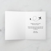 Flugschüler Erstes Solo-Flugzeug & Teddybär Karte (Innenseite)