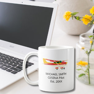 Flugschüler Erstflug Cessna Foto Personalisiert Kaffeetasse