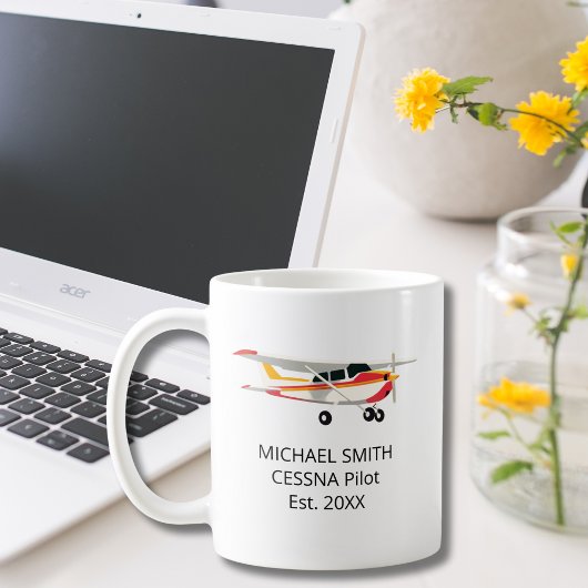 Flugschüler Erstflug Cessna Foto Personalisiert Kaffeetasse