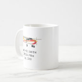 Flugschüler Erstflug Cessna Foto Personalisiert Kaffeetasse (Vorderseite Links)