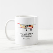Flugschüler Erstflug Cessna Foto Personalisiert Kaffeetasse (Links)