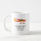Flugschüler Erstflug Cessna Foto Personalisiert Kaffeetasse (Links)