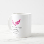 Flugschüler Pilot Rosa Flügel Abschluss Luftfahrt Kaffeetasse (Vorderseite Links)