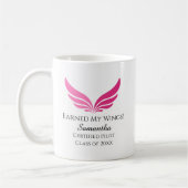 Flugschüler Pilot Rosa Flügel Abschluss Luftfahrt Kaffeetasse (Links)