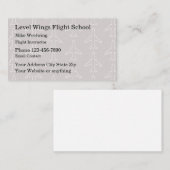 Flugschullehrer Moderne Visitenkarte (Vorne/Hinten)