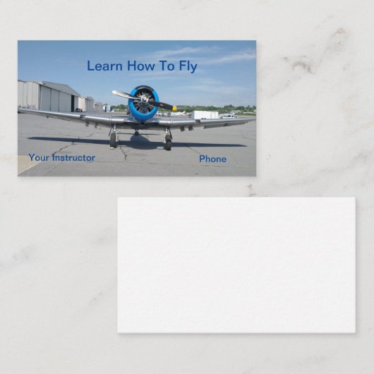 Flugschulung Visitenkarte (Vorne/Hinten)