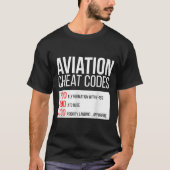 Flugschummelcodes - Funny für Piloten und ATC T-Shirt (Vorderseite)