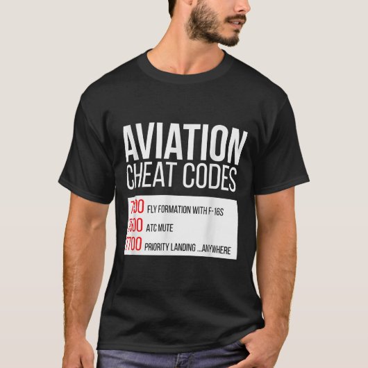Flugschummelcodes - Funny für Piloten und ATC T-Shirt (Vorderseite)