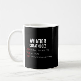 Flugschummelcodes - Funny Shirt für Piloten und Kaffeetasse