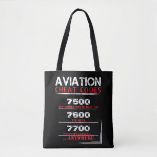 Flugschummelcodes - Funny Tshirt für Piloten Tasche