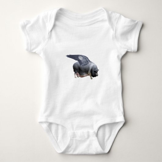 Flugschwein Baby Strampler (Vorderseite)