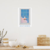 Flugschwein durch Fensterplakat Poster (Küche)