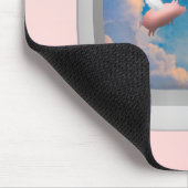 Flugschwein durch Flugzeugmousepe Mousepad (Ecke)