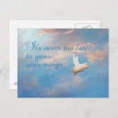 Flugschwein - Es ist nie zu spät, um Flügel zu züc Postkarte (Vorne/Hinten)