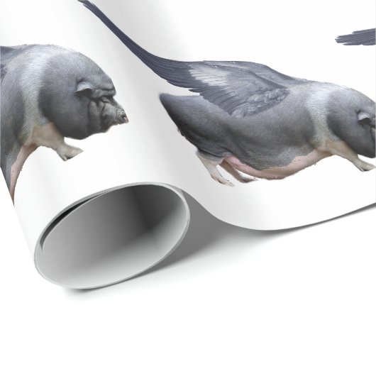 Flugschwein Geschenkpapier (Rolleneckpunkt)
