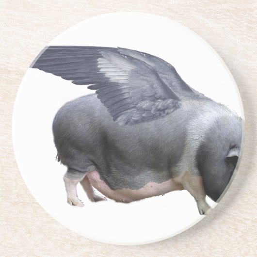 Flugschwein Getränkeuntersetzer (Vorne)