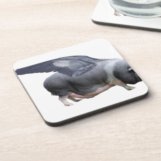 Flugschwein Getränkeuntersetzer (Linke Seite)