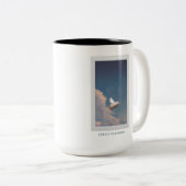 Flugschwein im Fenster Zweifarbige Tasse (VorderseiteRechts)