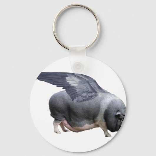 Flugschwein Schlüsselanhänger (Vorderseite)