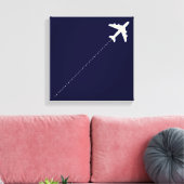 Flugstrecke Leinwanddruck (Insitu (Wohnzimmer))