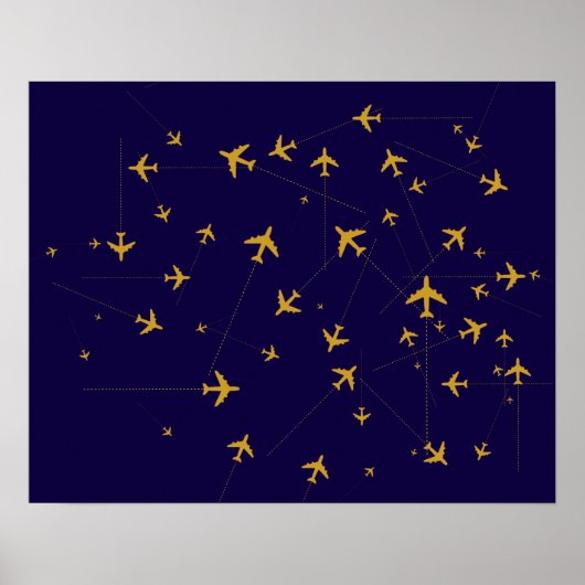 Flugstrecken Poster (Vorne)