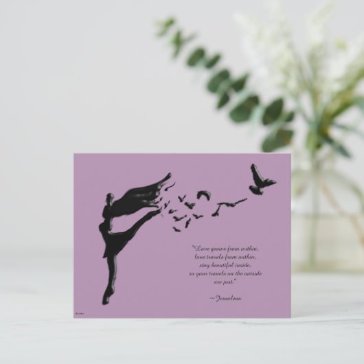 Flugtanz Postkarte (Stehend Vorderseite)