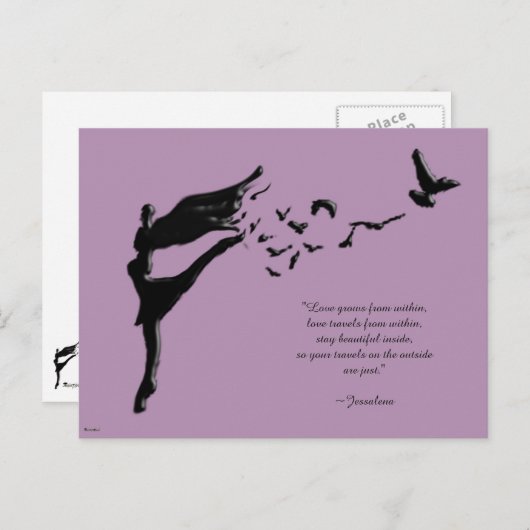 Flugtanz Postkarte (Vorne/Hinten)