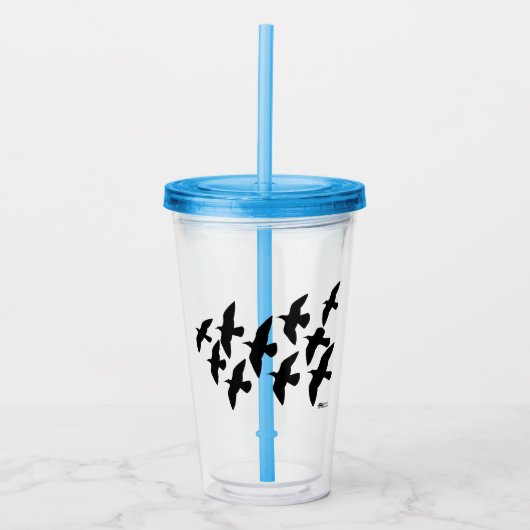 Flugtauben Acryltrinkbecher (Vorderseite)