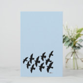 Flugtauben Briefpapier (Stehend Vorderseite)