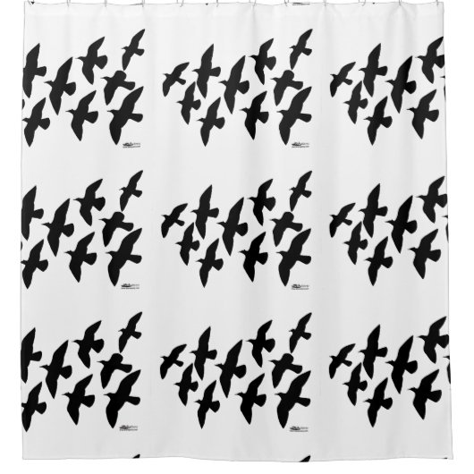 Flugtauben Duschvorhang (Vorderseite)