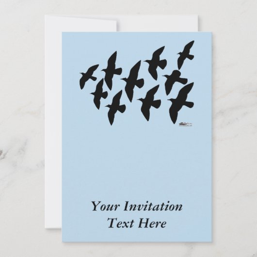 Flugtauben Einladung (Vorderseite)