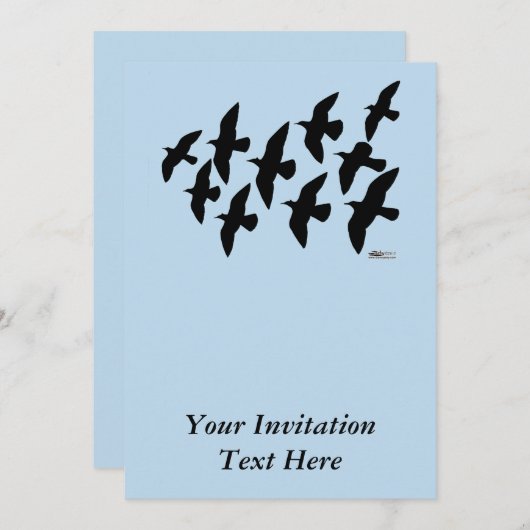 Flugtauben Einladung (Vorne/Hinten)