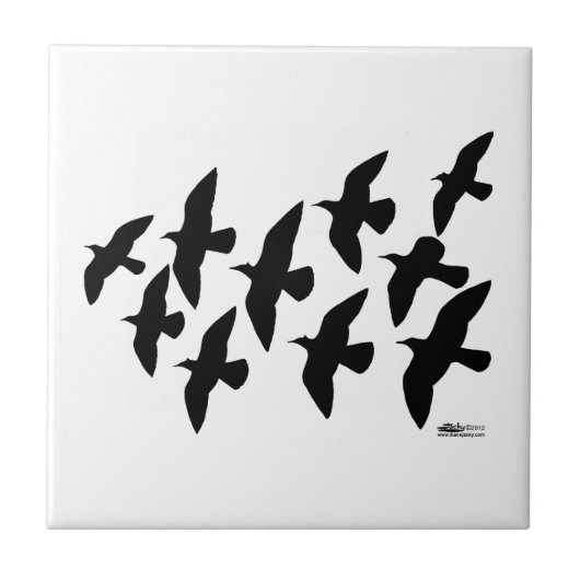 Flugtauben Fliese (Vorderseite)