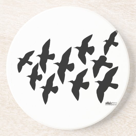 Flugtauben Getränkeuntersetzer (Vorne)