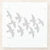 Flugtauben Glasuntersetzer (Rückseite)
