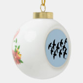 Flugtauben Keramik Kugel-Ornament (Links)