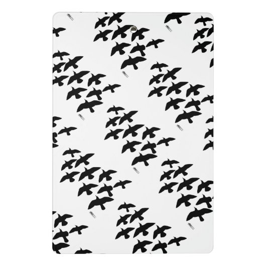 Flugtauben Mini Klemmbrett (Rückseite)