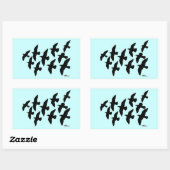 Flugtauben Rechteckiger Aufkleber (Blatt)