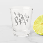 Flugtauben Schnapsglas (Rückseite)